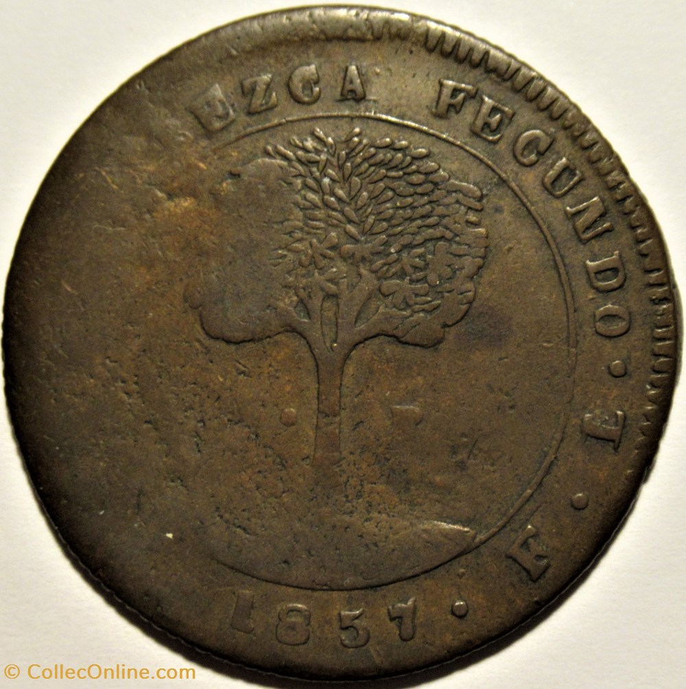 Honduras - 8 Reales 1857 - Moneda Provisional (ex.2) 2 monnaies monde honduras 8 reales 1857 moneda provisional ex 2