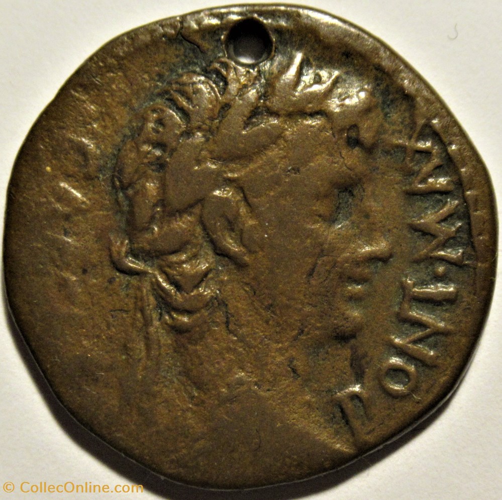 Augustus - As of Lugdunum Altar Æ26 - c. BC 10-6 2 monnaies antiques av jc ap romaines provinciales augustus as of lugdunum altar 26 c bc 10 6