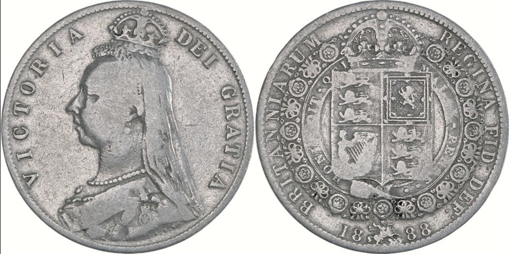 Victoria - Jubilee Half Crown, 1888 - Kingdom of Great Britain monnaies monde royaume uni victoria jubilee half crown 1888 kingdom of great britain