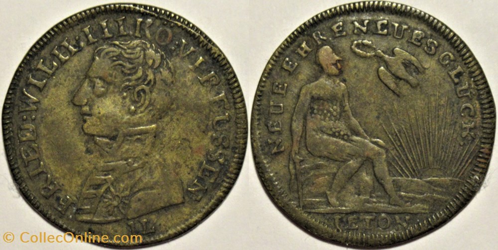 c.1806, Friedr. Wilhelm III v. Prussia - Jeton by Johann Lauer monnaies paranumismatique jetons poids c 1806 friedr wilhelm iii v prussia jeton by johann lauer