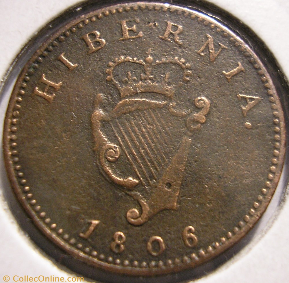 George III - Farthing 1806 Ireland monnaie monde royaume uni george iii farthing 1806 ireland