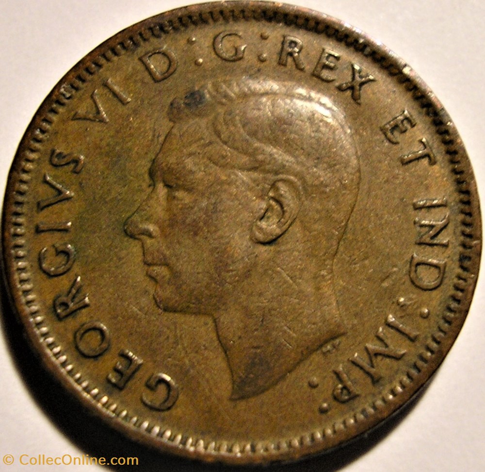 George VI - 1 Cent 1945 monnaie monde canadum george vi 1 cent 1945