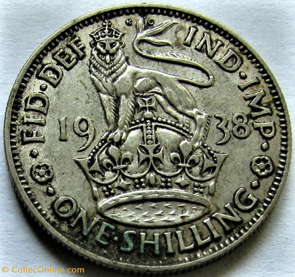 George VI - One Shilling 1938 - England 3 monnaies monde royaume uni george vi one shilling 1938 england