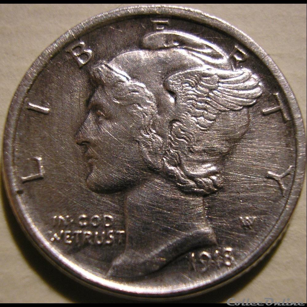 1918 Denver Dime monnaies monde etats unis 1918 denver dime
