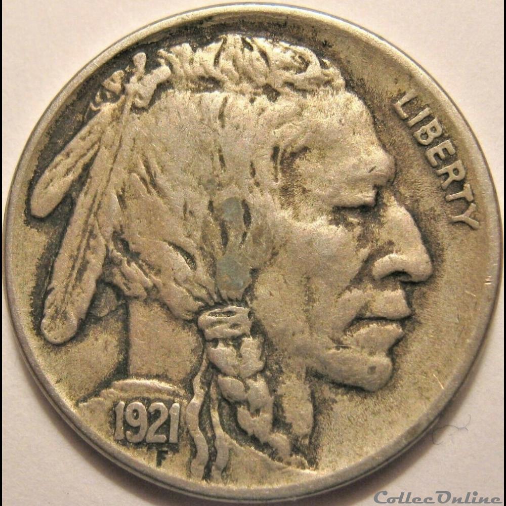 monnaie monde etat uni 1921 5 cents error