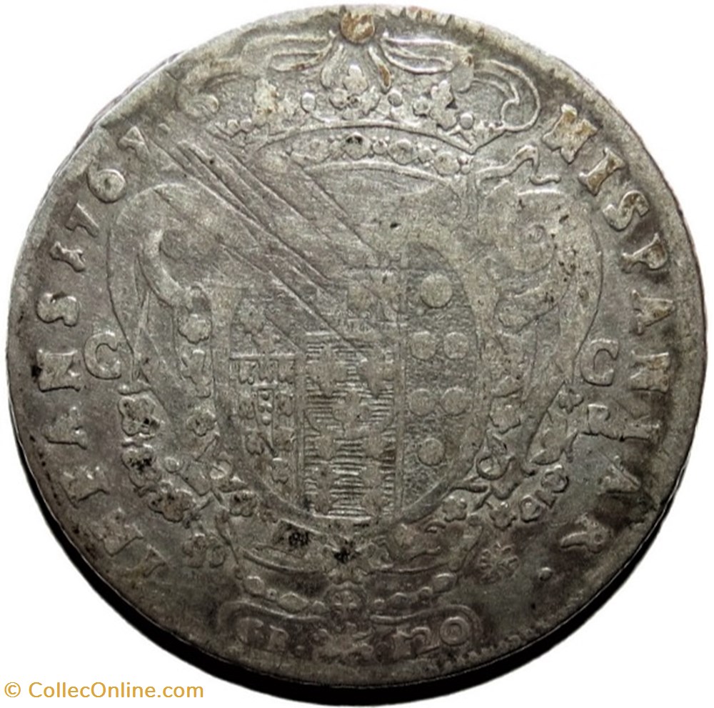 1767 Naples, 120 Grana - Ferdinando IV de Bourbon-Siciles monnaies europe medievale royaume 1767 naples 120 grana ferdinando iv de bourbon siciles
