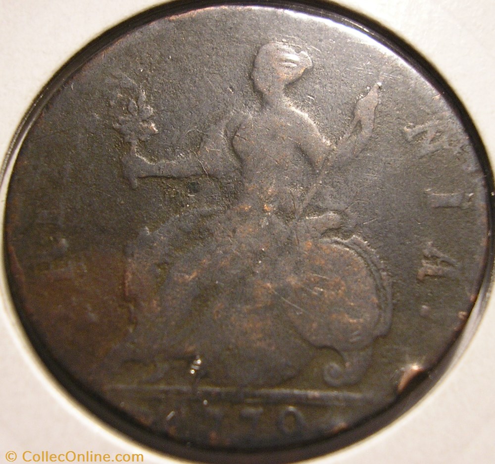 George III - Half Penny 1770 Great Britain monnaie monde royaume uni george iii half penny 1770 great britain