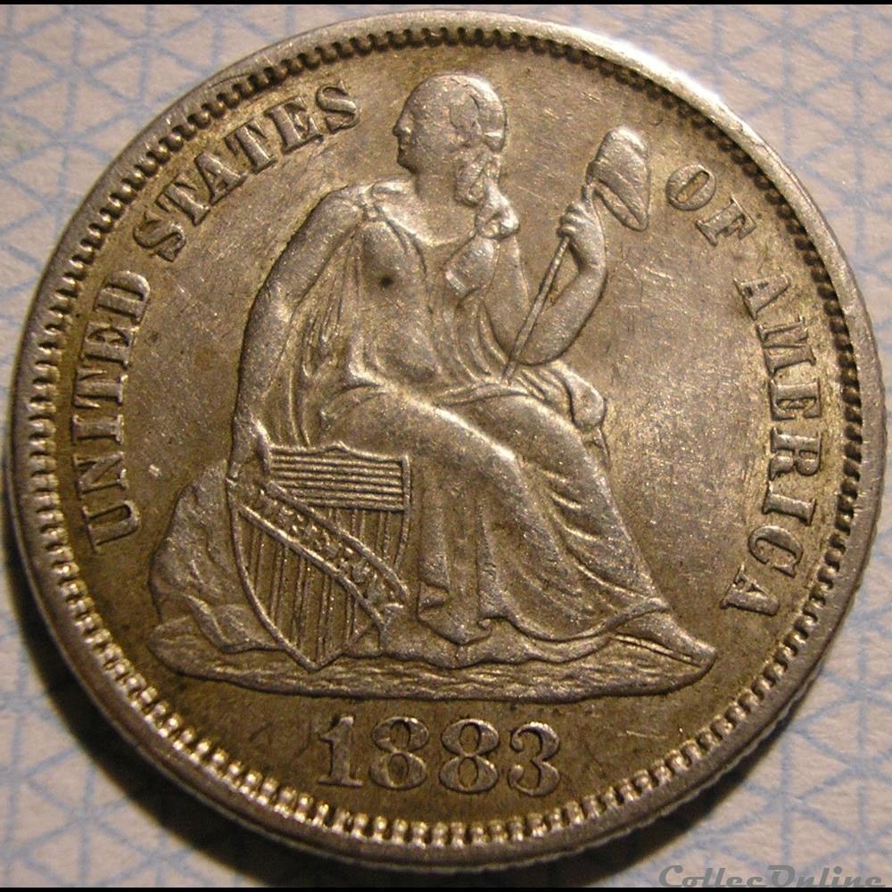 1883 Dime / 10 Cents monnaies monde etats unis 1883 dime 10 cents