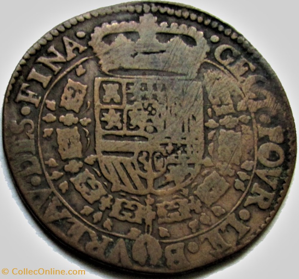 1654 Token of Brabant, Spanish Netherlands - Philip IV of Spain 3 monnaies europe medievale pays bas espagnols 1654 token of brabant spanish netherlands philip iv of spain