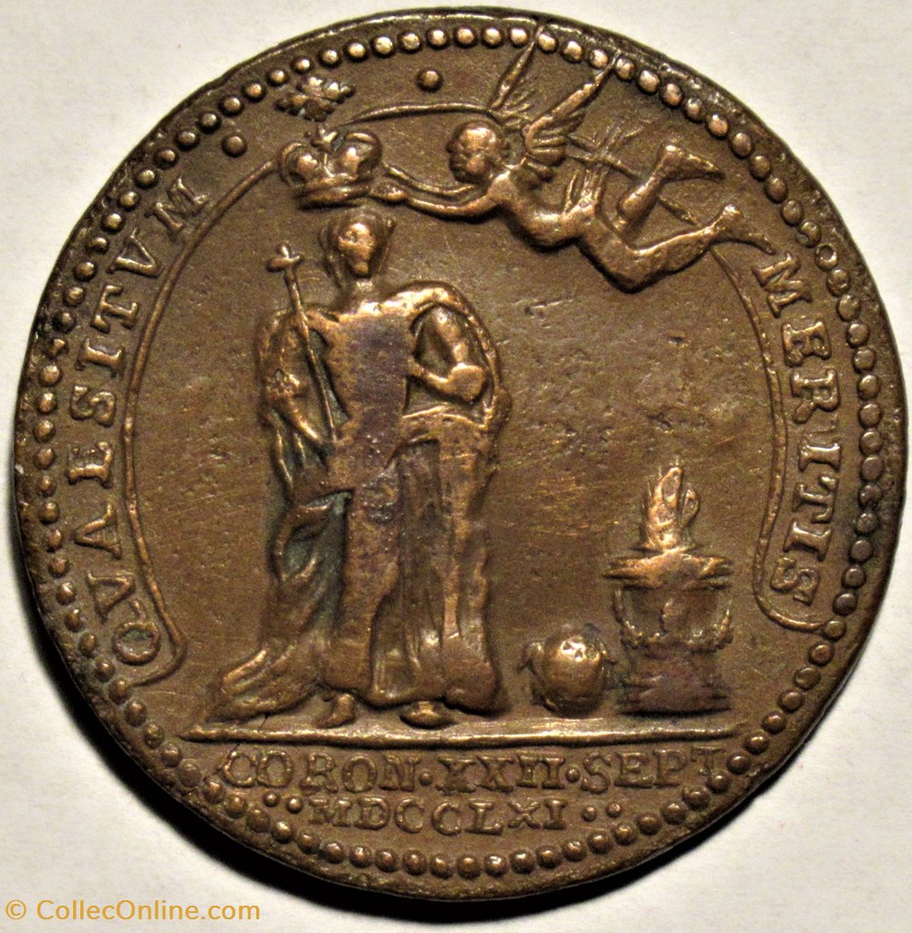 Queen Charlotte, Coronation Medal 1761 - Great Britain monnaies paranumismatique jetons poids queen charlotte coronation medal 1761 great britain