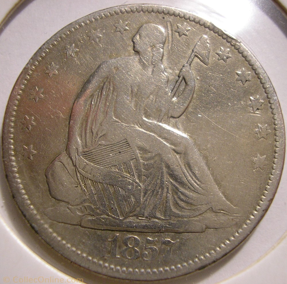 monnaies monde etats unis 1857 half dollar