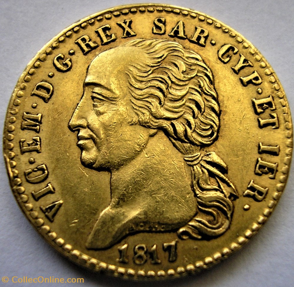 1817 Royaume de Sardaigne, 20 Lire, Torino - Carlo Alberto monnaies monde italie 1817 royaume de sardaigne 20 lire torino carlo alberto