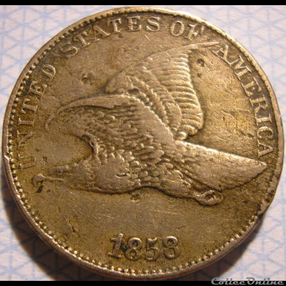 1858 Cent One (ex.3) monnaie monde etat uni 1858 cent one ex 3