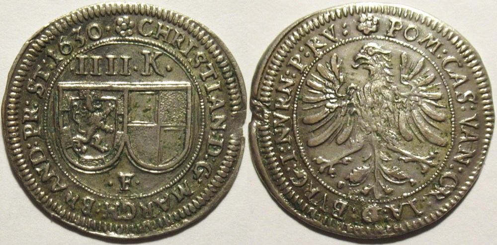 Christian - 4 Kreuzer 1630 - Margraviate of Brandenburg-Bayreuth monnaies europe medievale saint empire romain germanique christian 4 kreuzer 1630 margraviate of brandenburg bayreuth