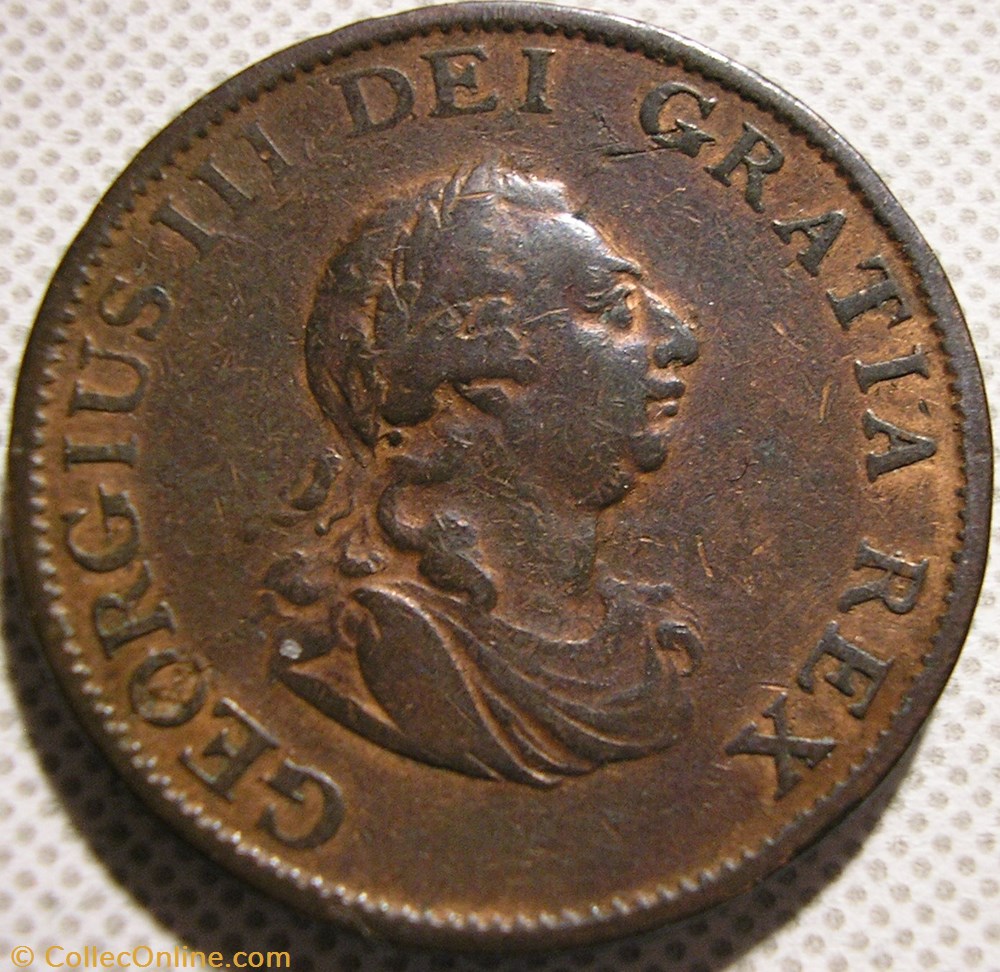 monnaies monde royaume uni george iii half penny 1799 great britain