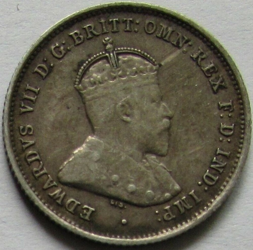 Edward VII - 6 Pence 1910 - Australia (ex.2) monnaies monde australie edward vii 6 pence 1910 australia ex 2
