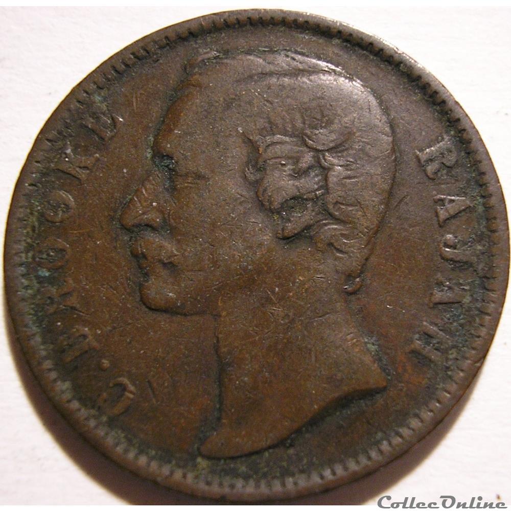 Charles Brooke - One Cent 1885 monnaie monde malaisie charles brooke one cent 1885