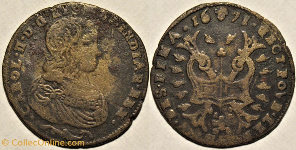 1671 Brussels token, Finance Office - Carlos II of Spain monnaies europe medievale pays bas espagnols 1671 brussels token finance office carlos ii of spain
