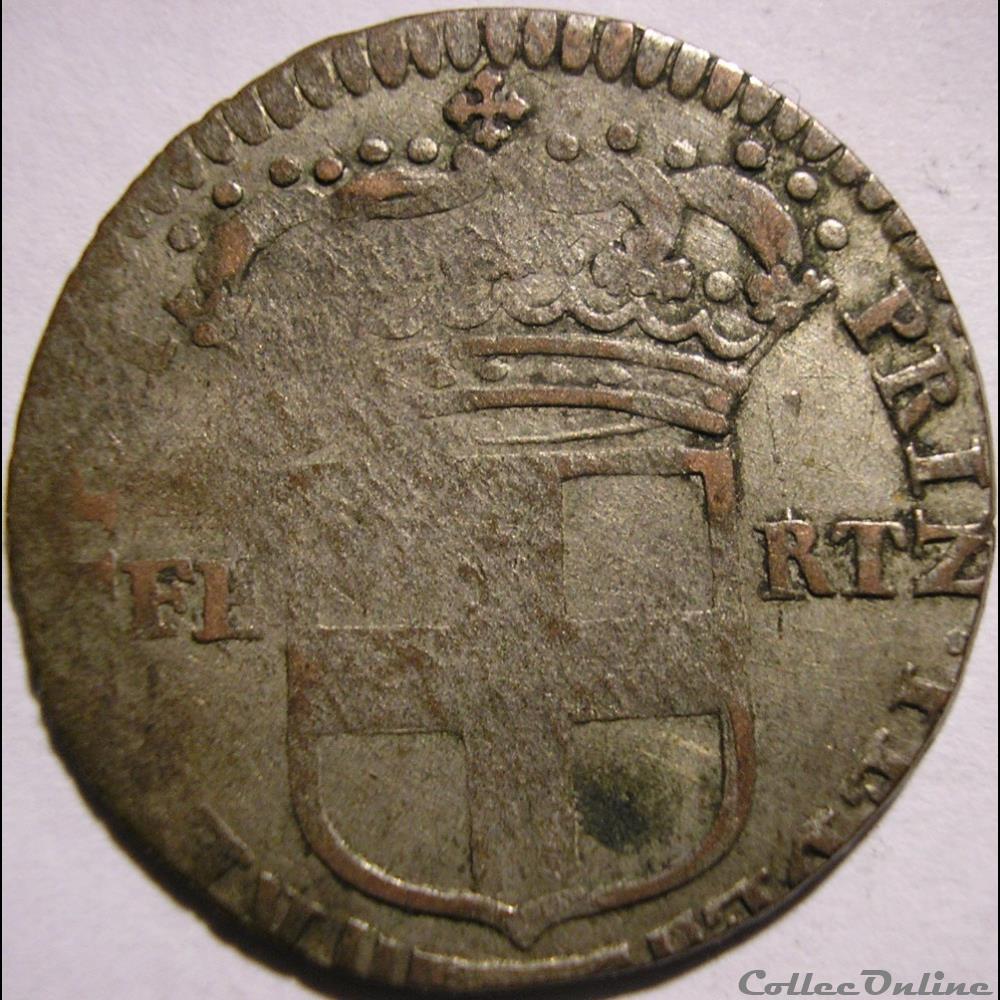monnaies europe medievale france feodales 1700 duche de savoie 5 soldi vittorio amedeo ii