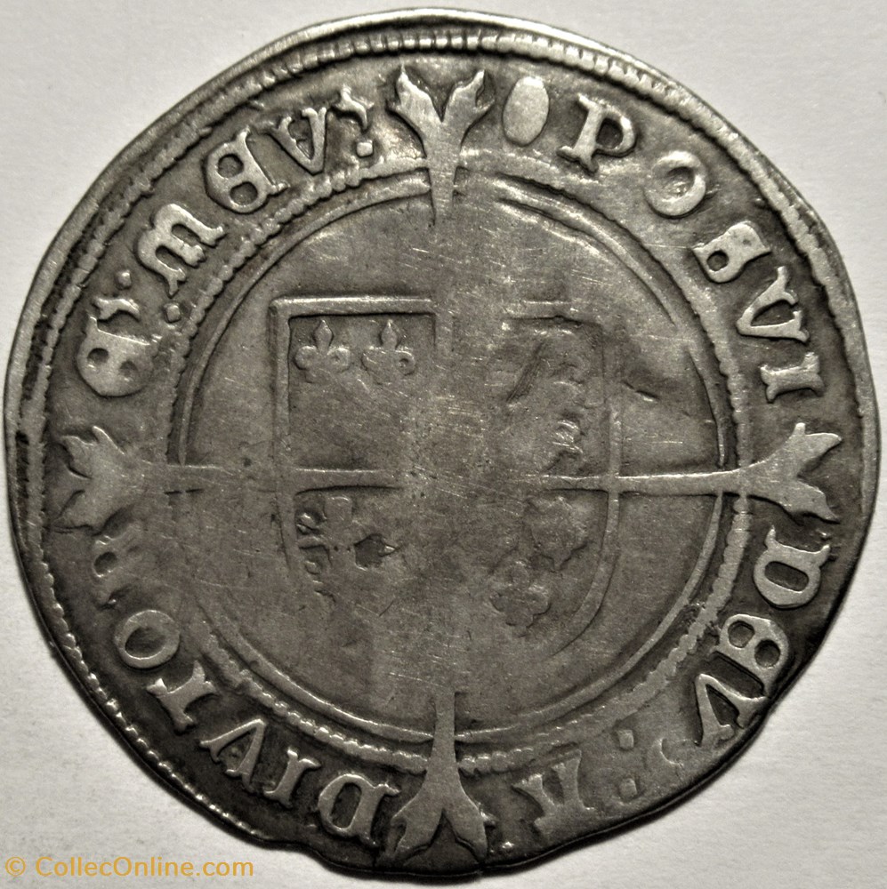 Edward VI Tudor - One Shilling 1551-53 - Kingdom of England 3 monnaies europe medievale royaume angleterre edward vi tudor one shilling 1551 53 kingdom of england