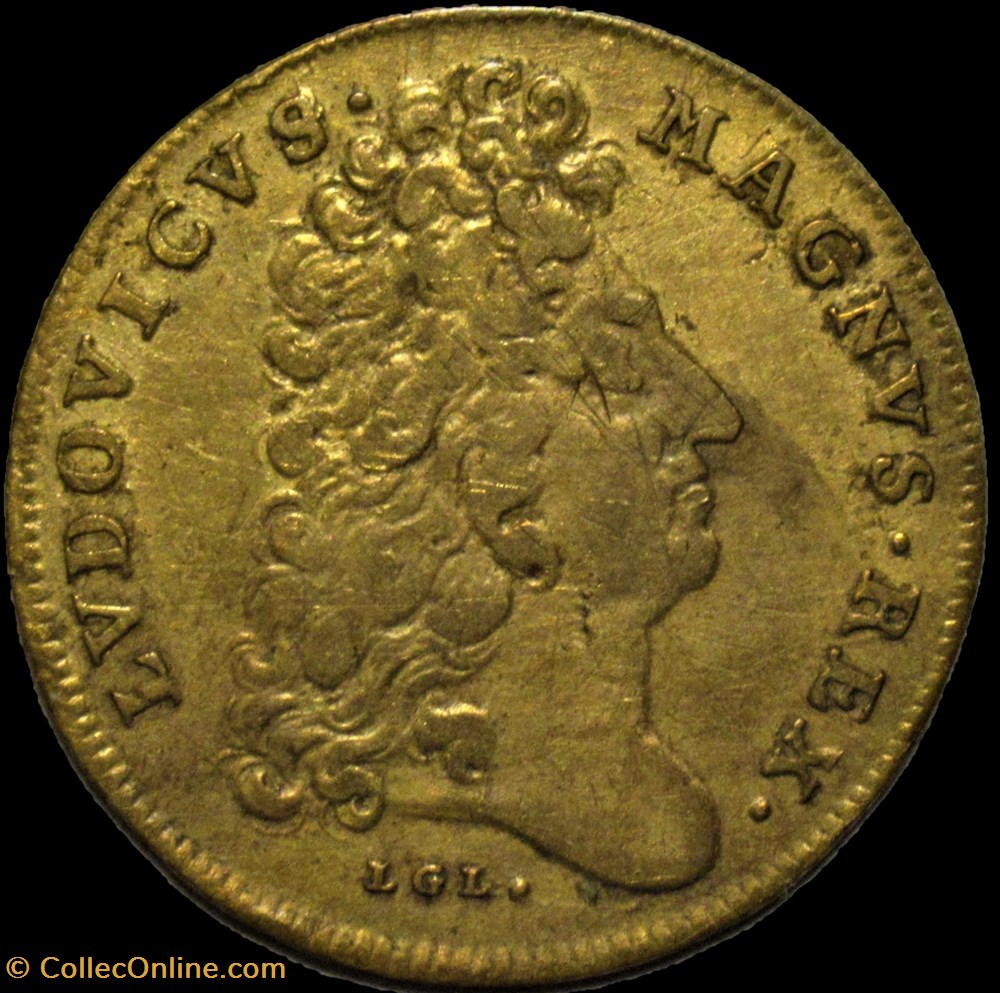 Louis XIV - Jeton c.1697 - Parties Casuelles, par L.G. Lauffer monnaies paranumismatique jetons poids louis xiv jeton c 1697 parties casuelles par l g lauffer