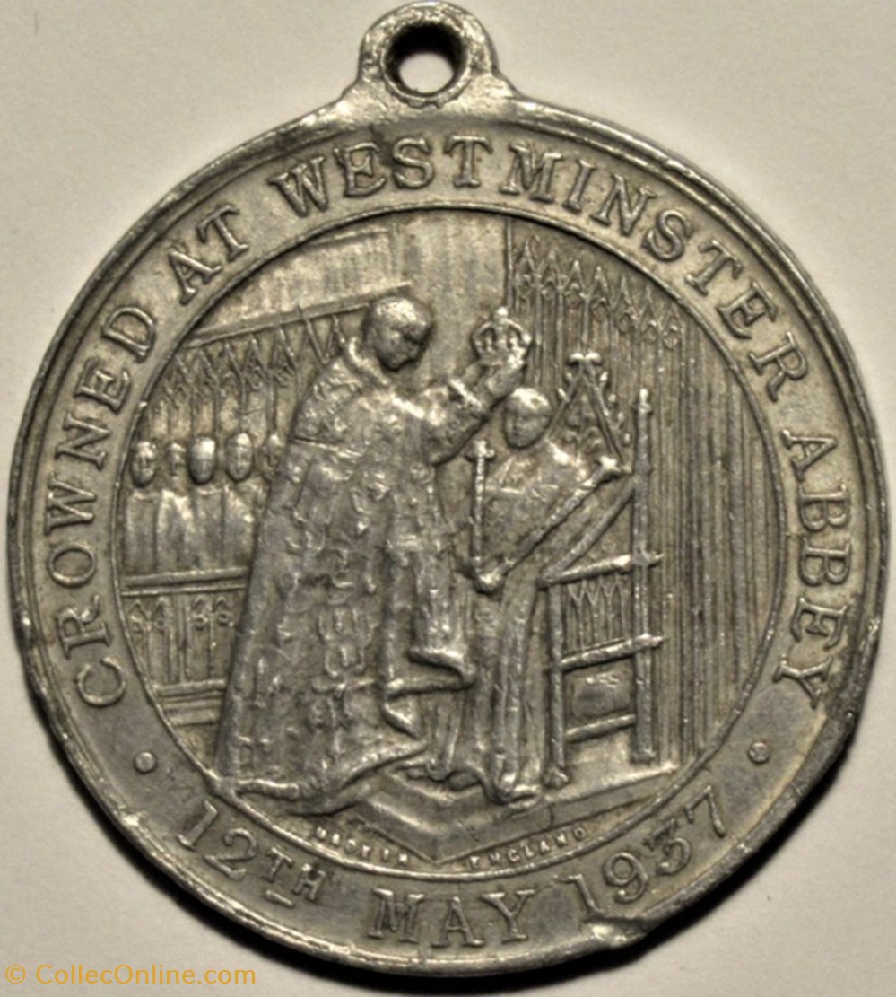 George VI & Elizabeth - 1937 Medal of Coronation at Westminster Abbey medailles royaume uni george vi elizabeth 1937 medal of coronation at westminster abbey