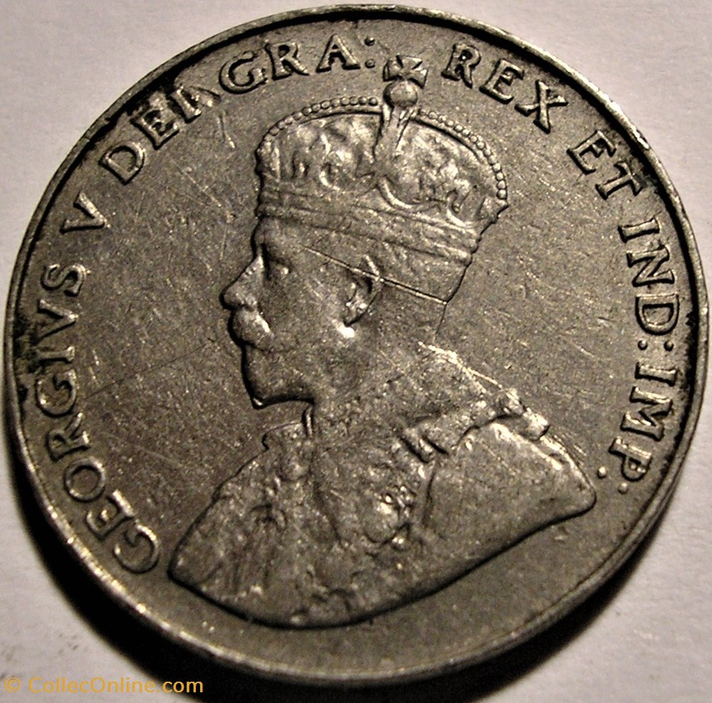 George V - 5 Cents 1935 monnaie monde canadum george v 5 cents 1935