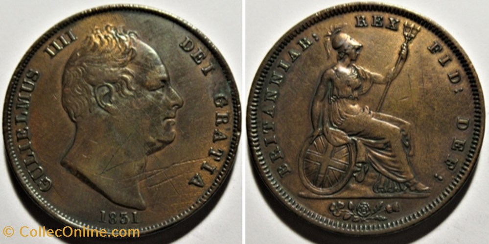 1830-1837 William IV Copper Penny