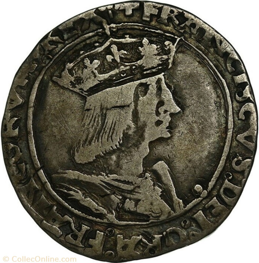 monnaies europe medievale france royales francois ier teston 12e type lyon ca 1515 1540
