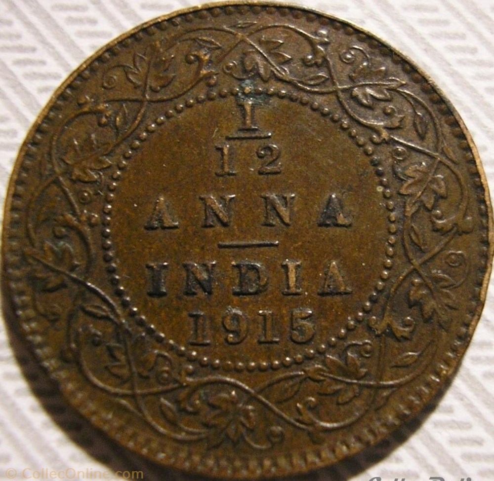George V - 1/12 Anna 1915 - British India Empire 3 monnaie monde inde george v 1 12 anna 1915 british india empire