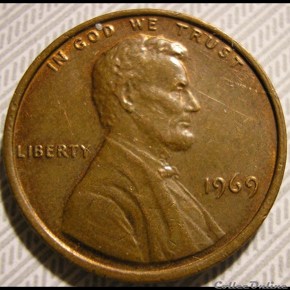 1969 One Cent monnaies monde etats unis 1969 one cent