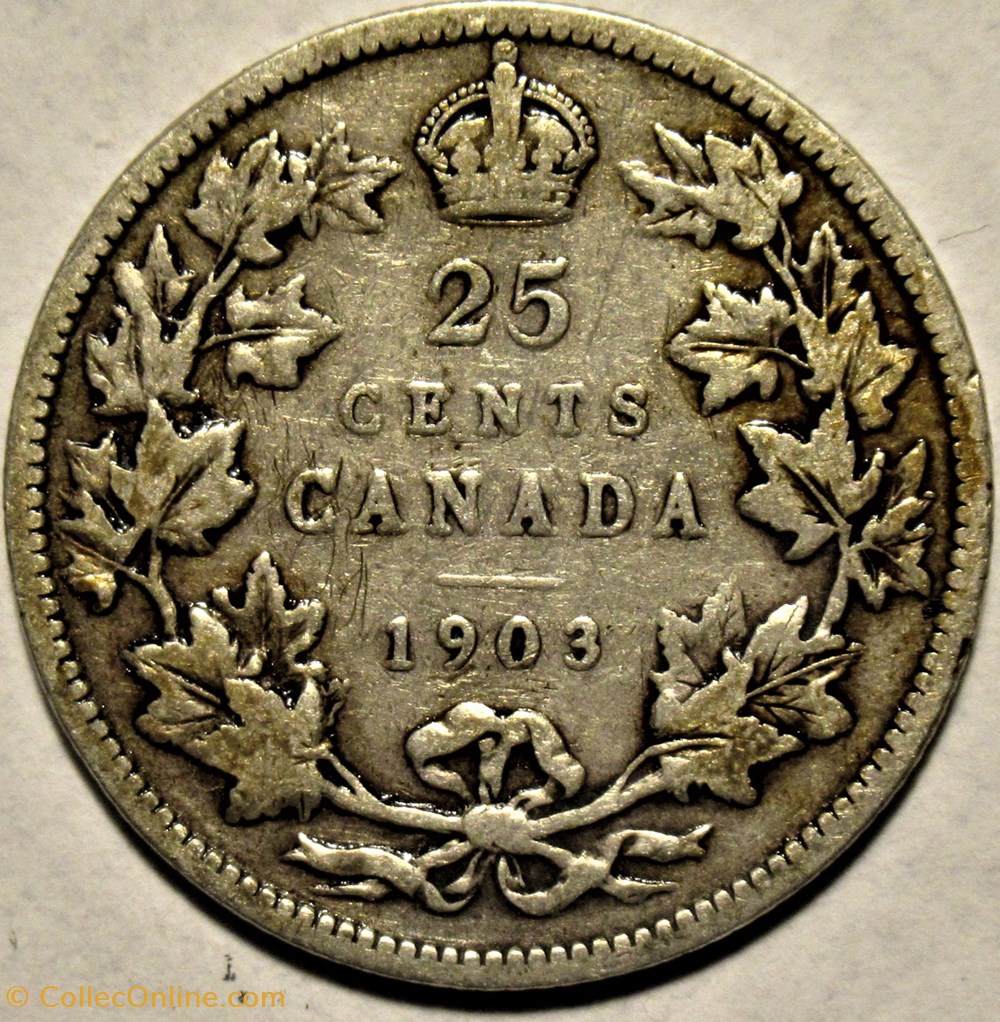 Edward VII - 25 Cents 1903 monnaies monde canada edward vii 25 cents 1903