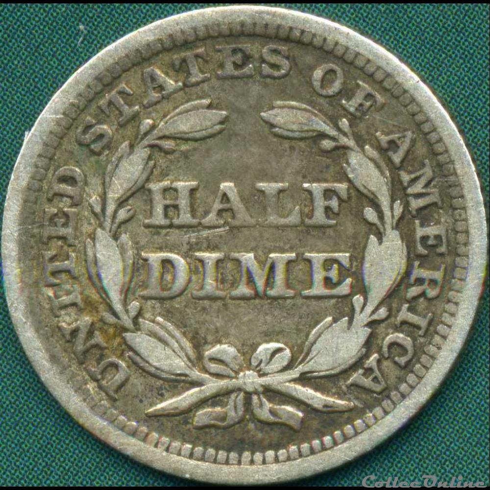 1841 Half Dime (ex.2) monnaies monde etats unis 1841 half dime ex 2