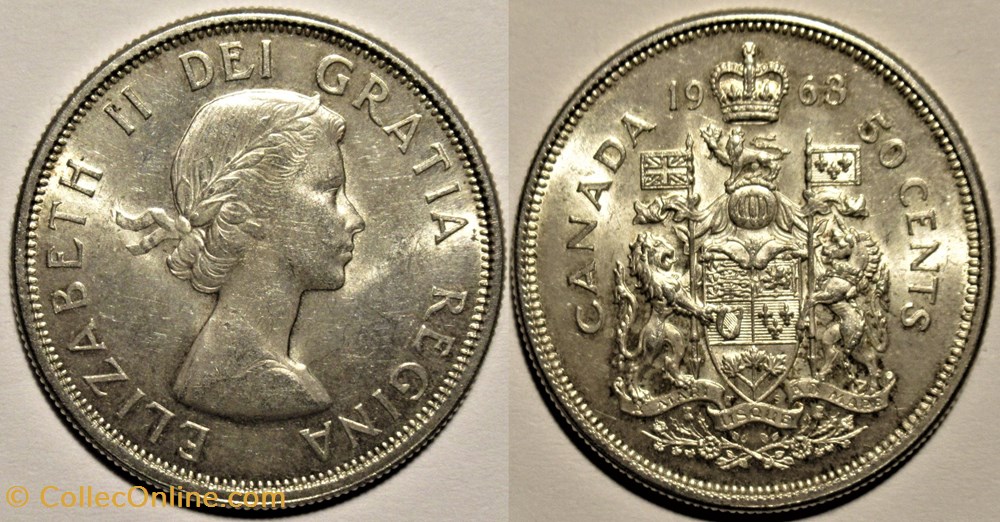 Elizabeth II - 50 Cents 1963 monnaies monde canada elizabeth ii 50 cents 1963