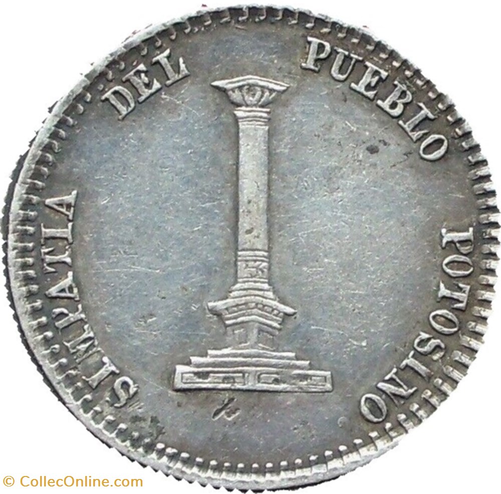 1864 Melgarejo 1/8 - M. Melgarejo Pdt. monnaies monde bolivie 1864 melgarejo 1 8 m melgarejo pdt