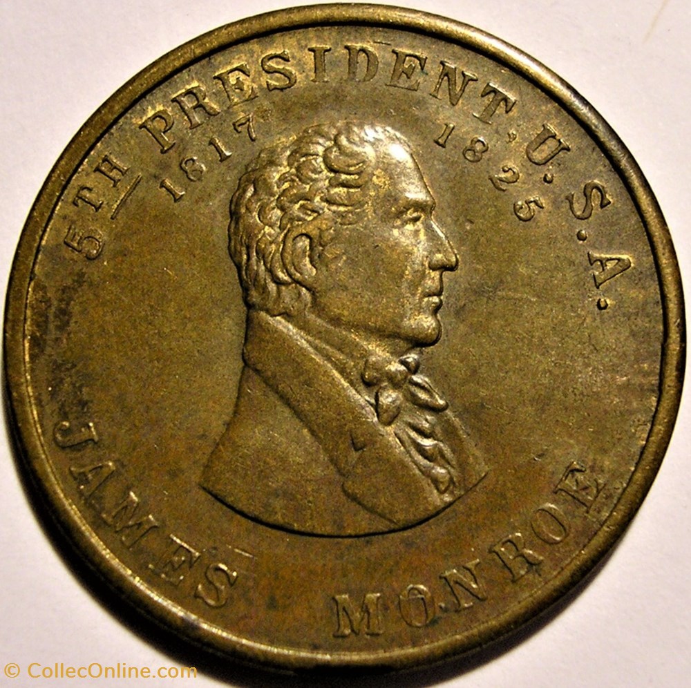 5 th. President USA James Monroe 1817 1825 Token 1950 Coins