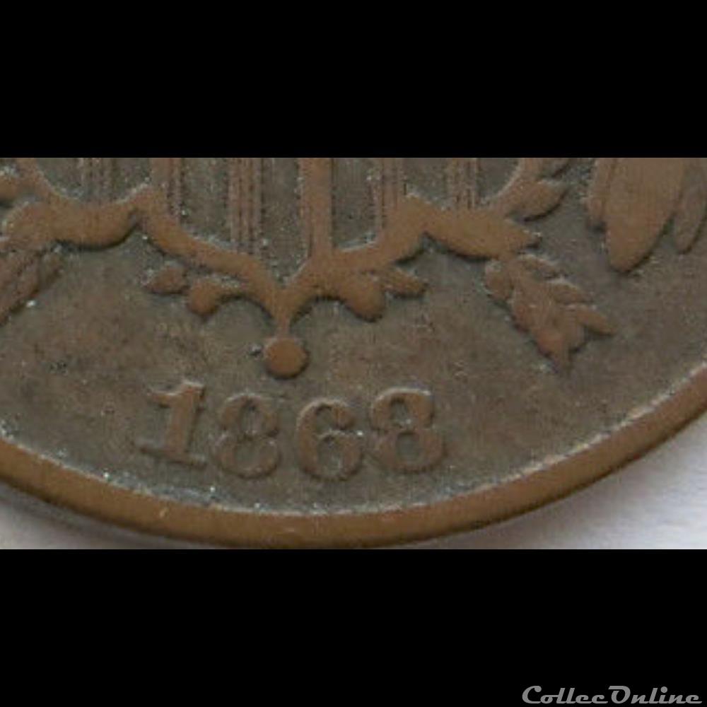 monnaie monde etat uni 1868 two cents