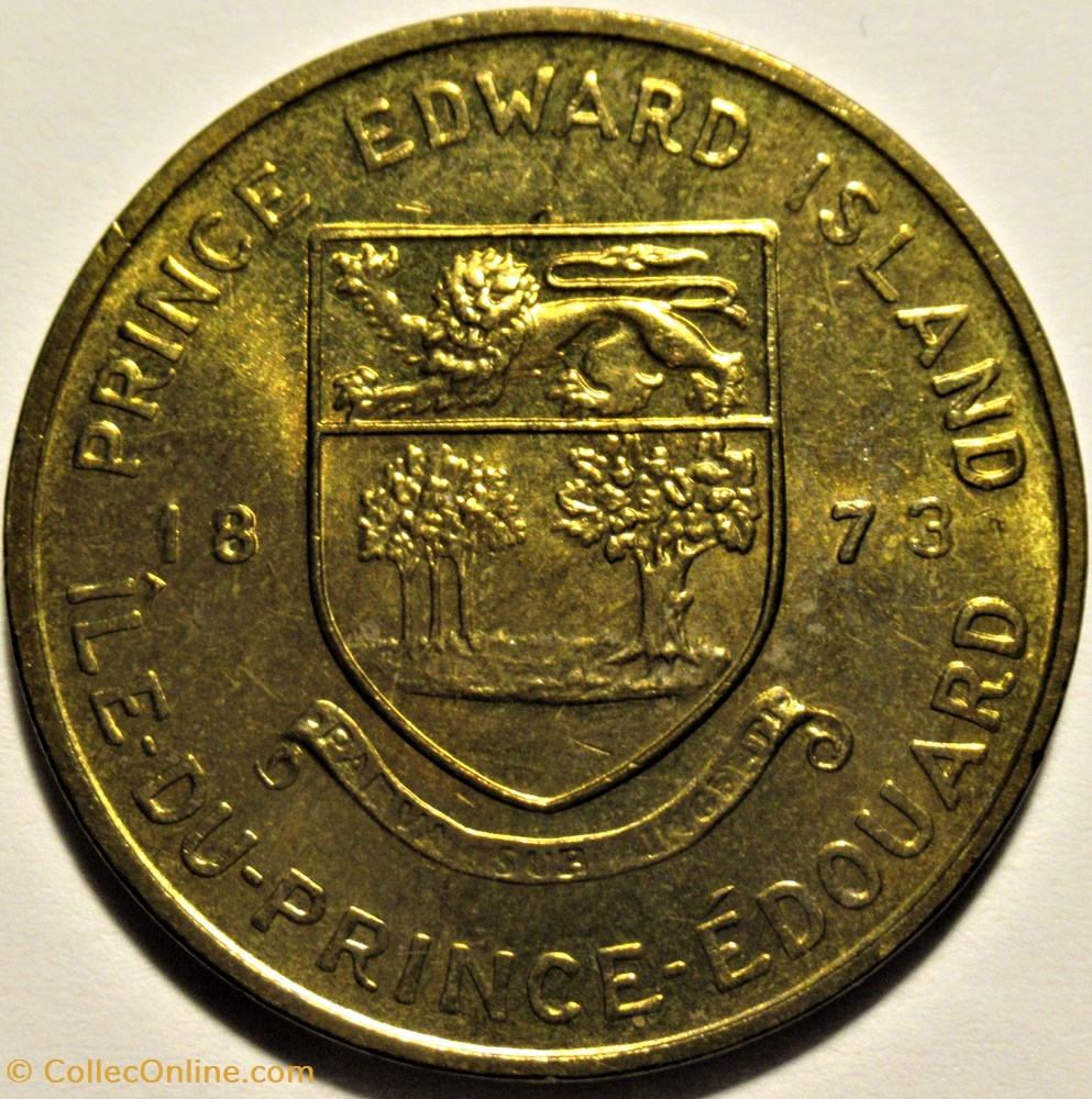 Prince Edward Island - Provincial Arms and Flowers 1965-68, Shell Oil Token 3 monnaies jetons mereaux prince edward island provincial arms and flowers 1965 68 shell oil token