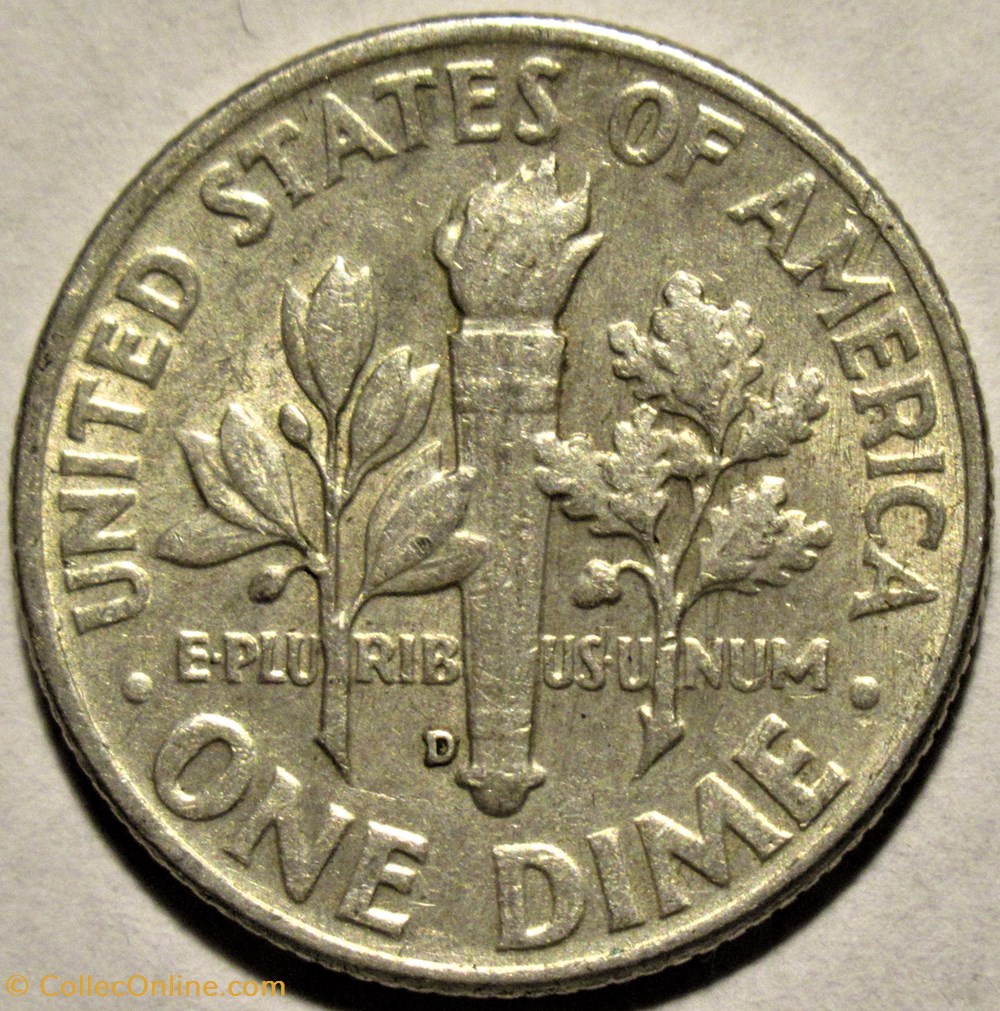 1957 Denver Dime monnaies monde etats unis 1957 denver dime