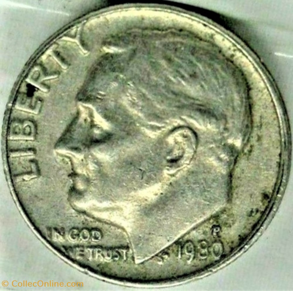 1980 Dime monnaies monde etats unis 1980 dime