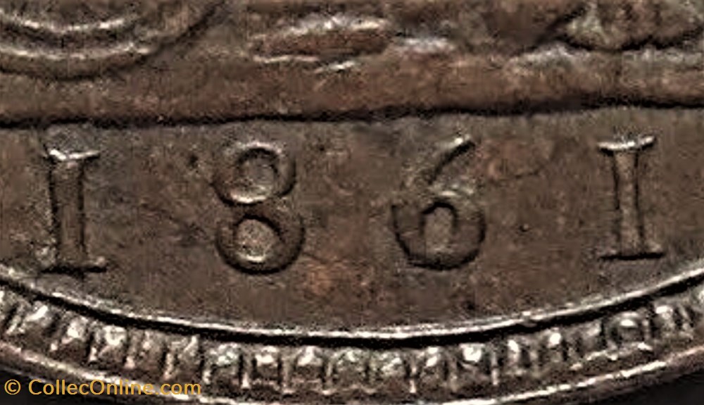 Victoria - Half Penny 1861/81 - Great Britain (Overdate) monnaies monde royaume uni victoria half penny 1861 81 great britain overdate