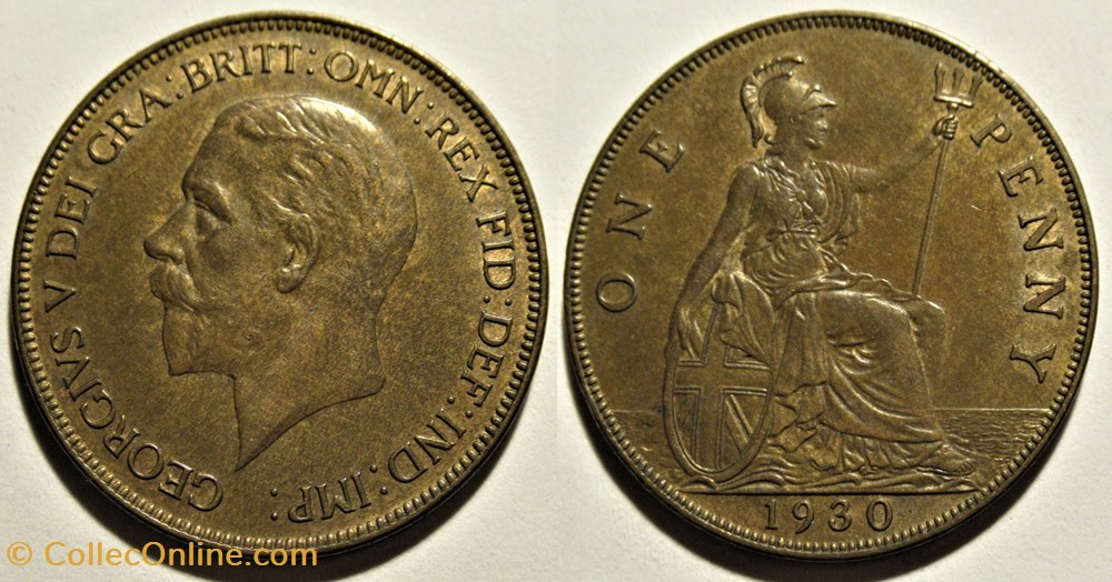 George V - One Penny 1930 - Great Britain monnaies monde royaume uni george v one penny 1930 great britain