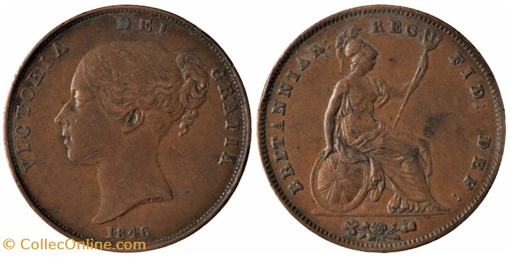 Victoria - One Penny 1846 - Kingdom of Great Britain monnaies monde royaume uni victoria one penny 1846 kingdom of great britain