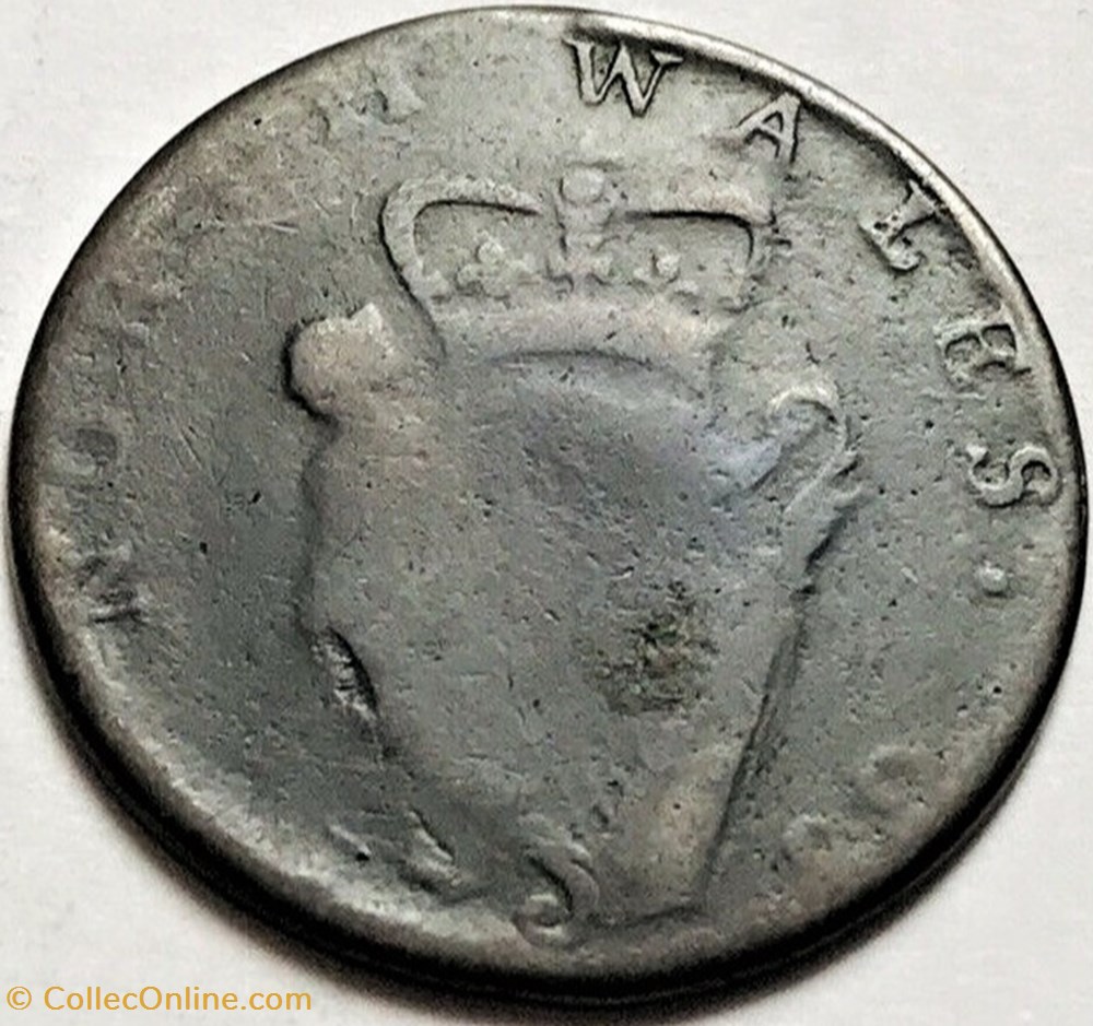 1782 George III Rules - HalfPenny Token, North Wales - Ireland monnaies monde royaume uni 1782 george iii rules halfpenny token north wales ireland