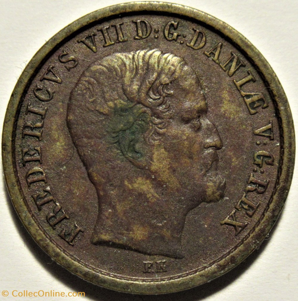 monnaies monde danemark frederik vii denmark 1 rigsbankskilling 1853 ex 2