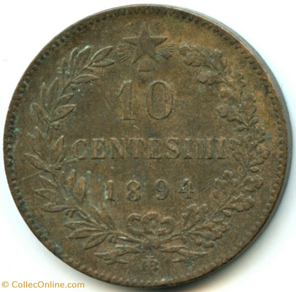 monnaies monde italie 1894 regno italia 10 centesimi birmingham umberto i