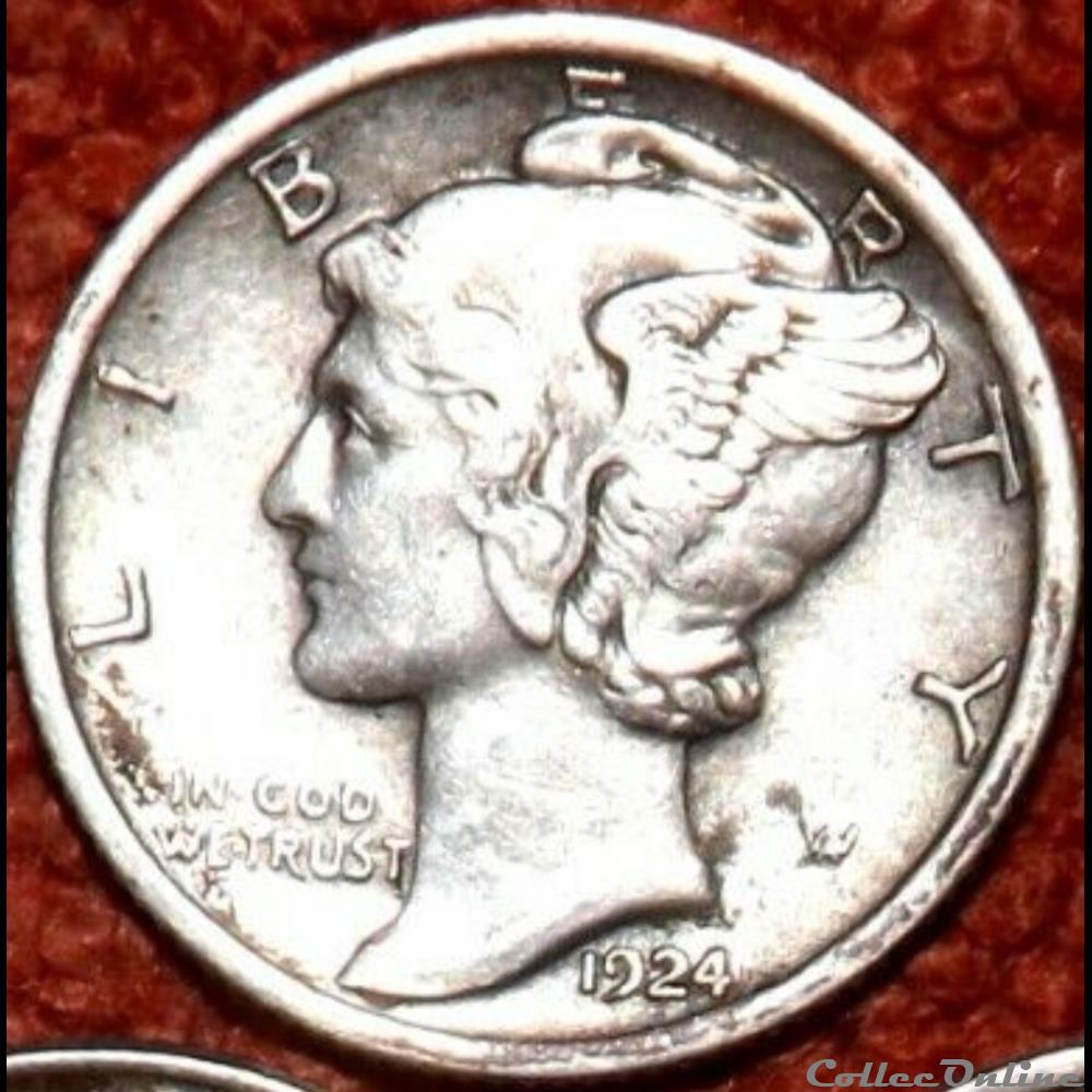 1924 Dime monnaies monde etats unis 1924 dime