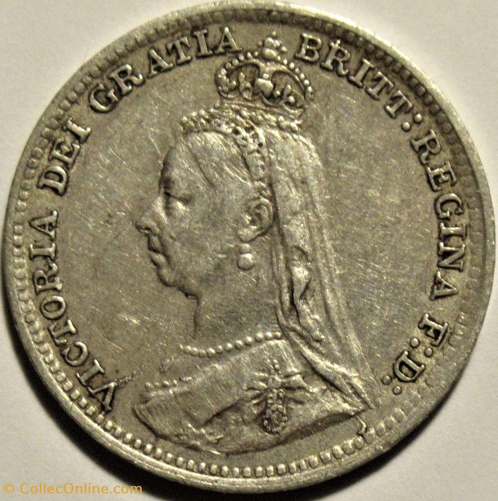 Victoria - 3 pence 1891 Kingdom of Great Britain - Errors monnaies monde royaume uni victoria 3 pence 1891 kingdom of great britain errors