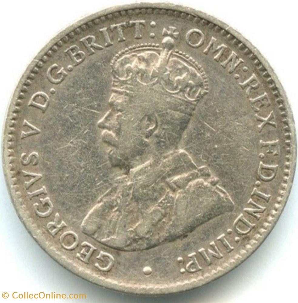 George V - Three Pence 1918 Melbourne - Australia monnaie monde australie george v three pence 1918 melbourne australia