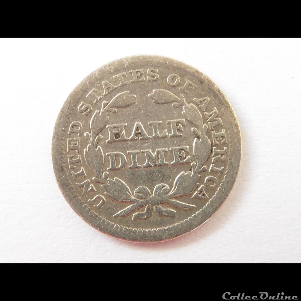 1857 Half Dime (ex.3) monnaies monde etats unis 1857 half dime ex 3